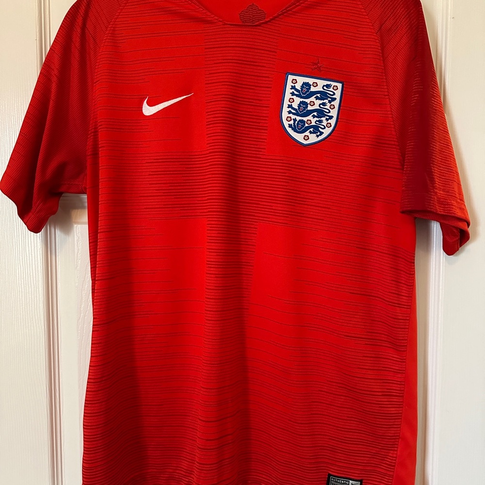 England 2018 Away Kit - Nike Dri-Fit Red Authentic
